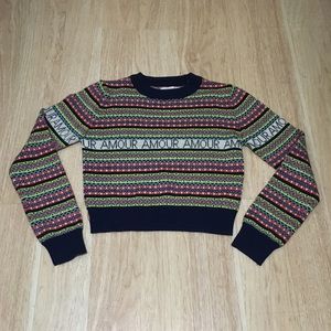 Long sleeve crop sweater